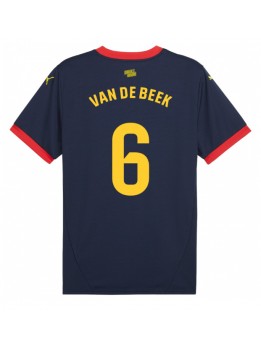 Girona Donny van de Beek #6 Replika Borta Kläder 2024-25 Kortärmad